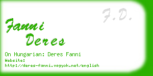 fanni deres business card